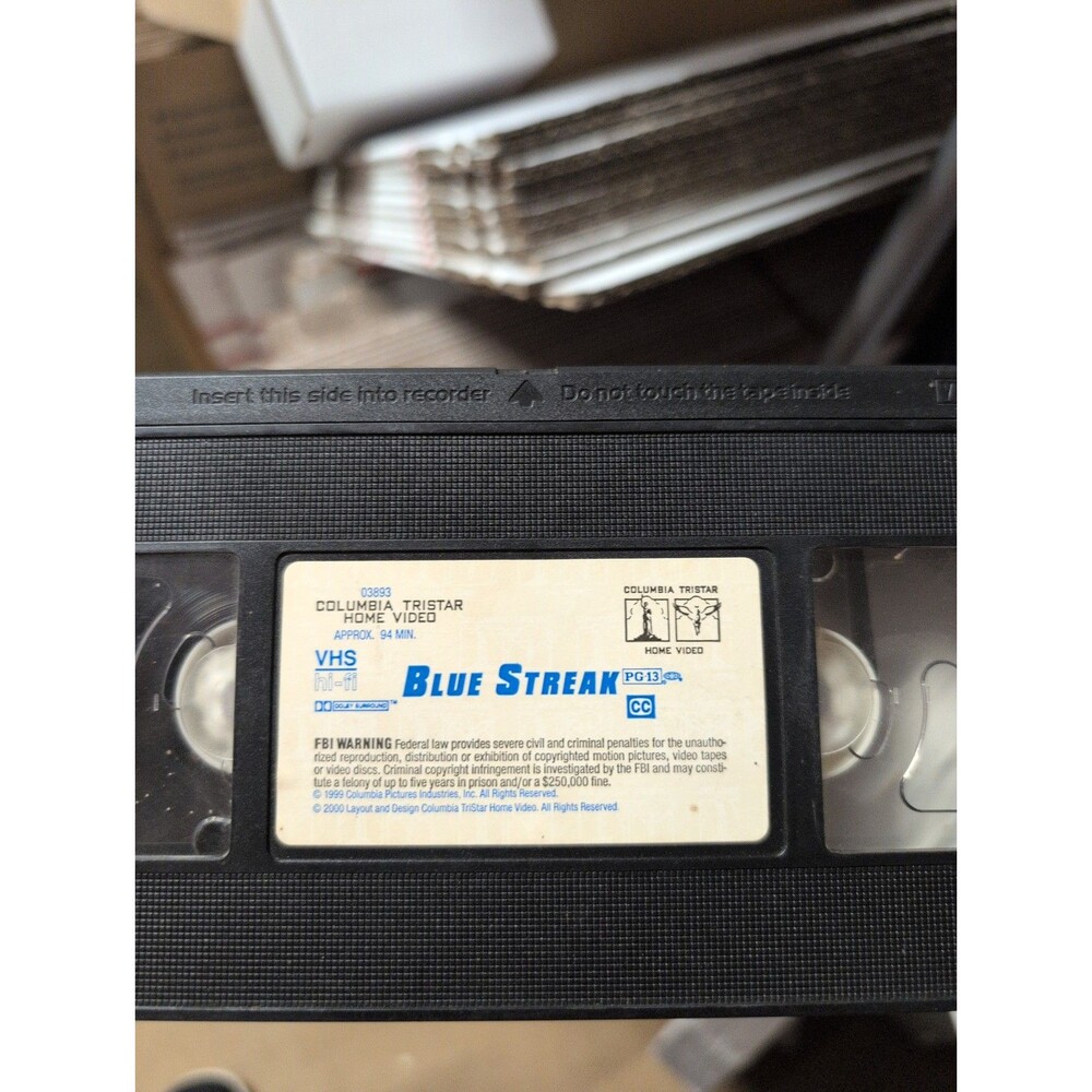 Blue Streak VHS Columbia TriStar Home Video 1999 No Case